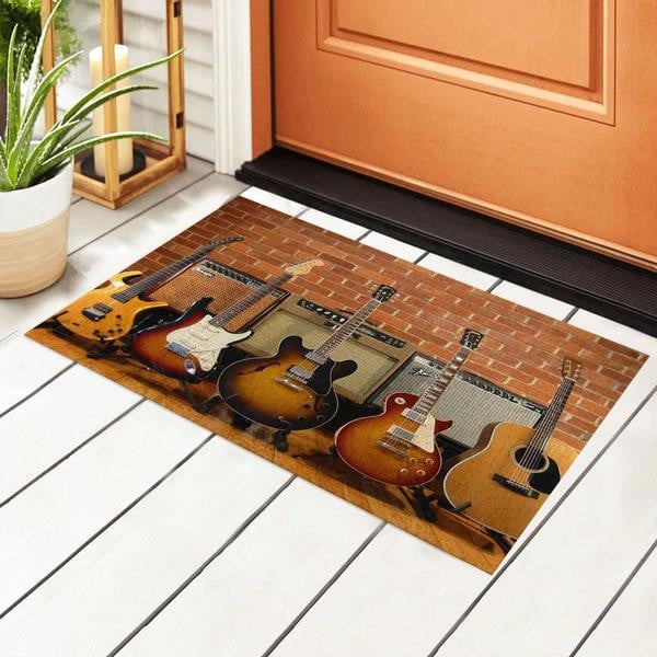 Guitar Electric Musical Instrument Design Doormat Home Decor