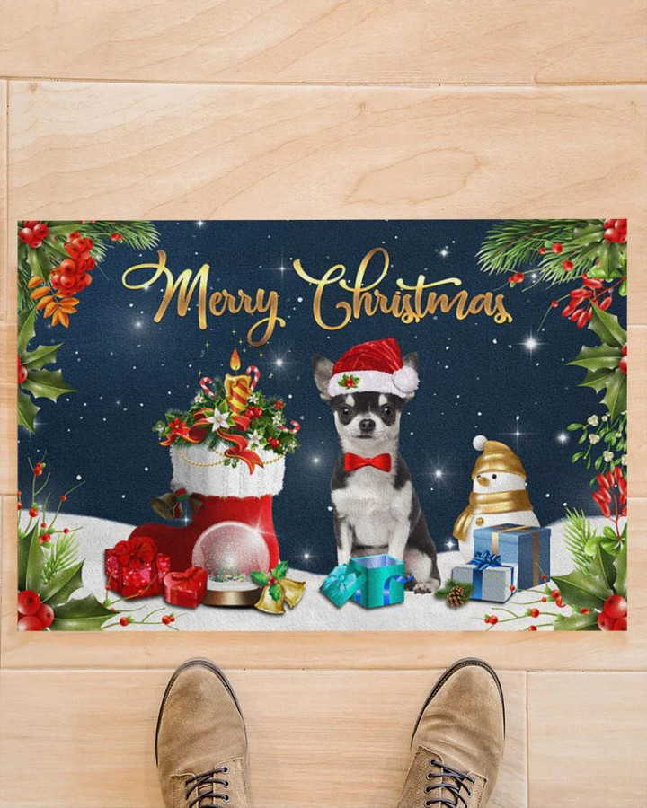 Memorable Christmas Chihuahua Gift For Dog Lovers Design Doormat Home Decor