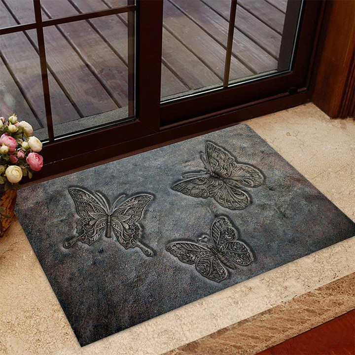 Butterflies 3D Pattern Gift For Butterfly Lovers Doormat Home Decor