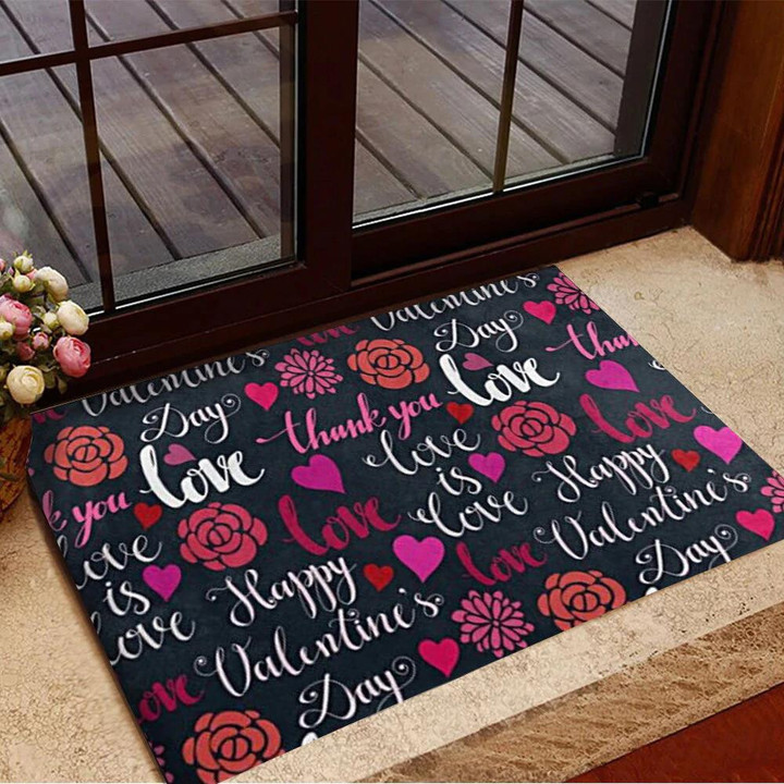 Valentine's Day Gift Love Red Roses The Flower Of Love Doormat Home Decor