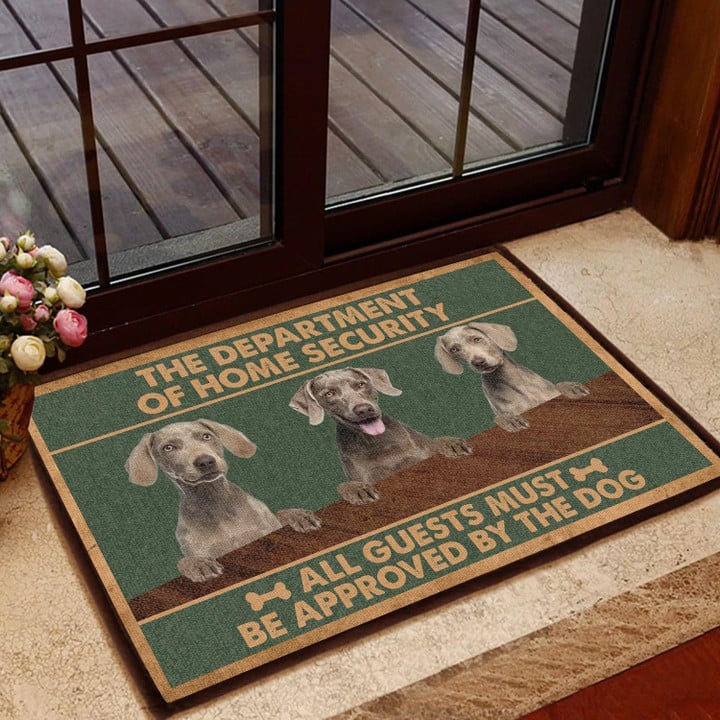 Weimaraner Home Security You Must Be Approved By The Dog Doormat Home Decor
