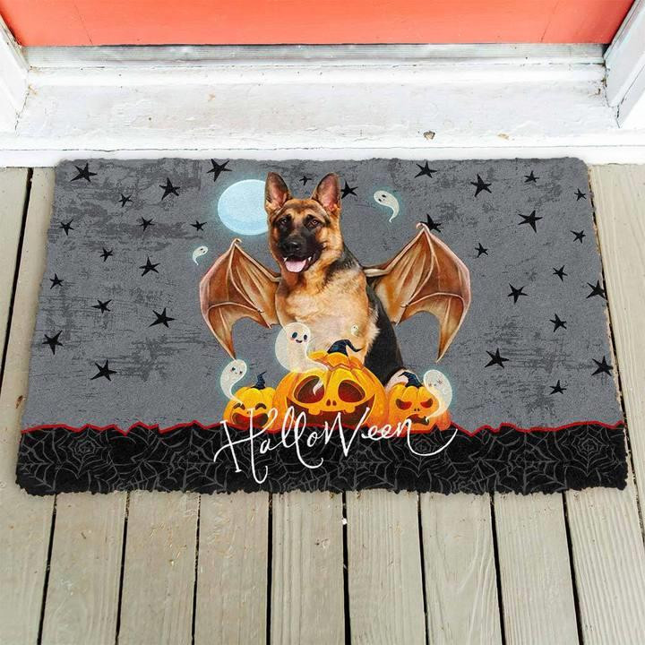 Halloween German Shepherd Pumpkin Doormat Home Decor