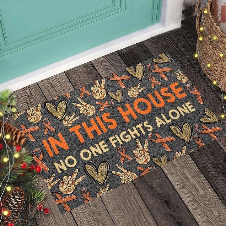 In This House No One Fights Alone Doormat Home Decor