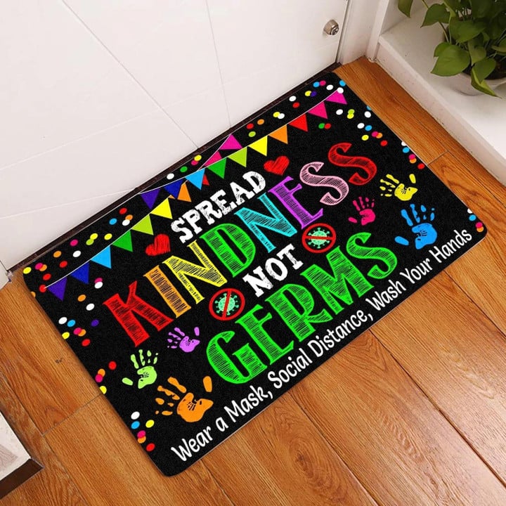 Spread Kindness Not Germs Colorful Decoration Flag Doormat Home Decor