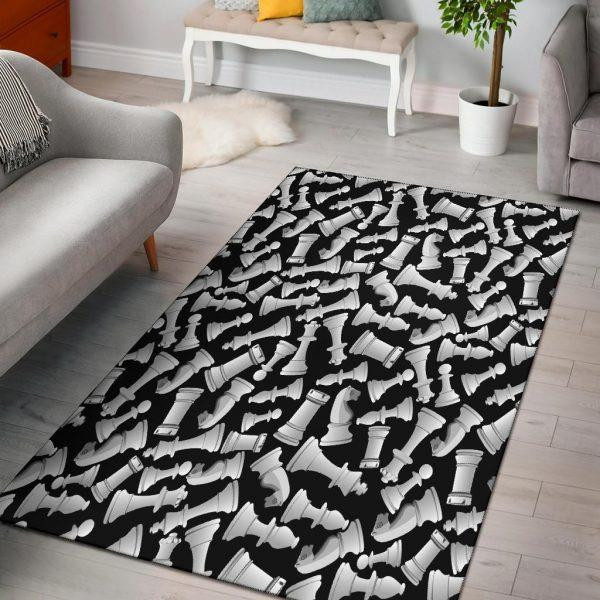 Chess Pattern Print Home Decor Rectangle Area Rug