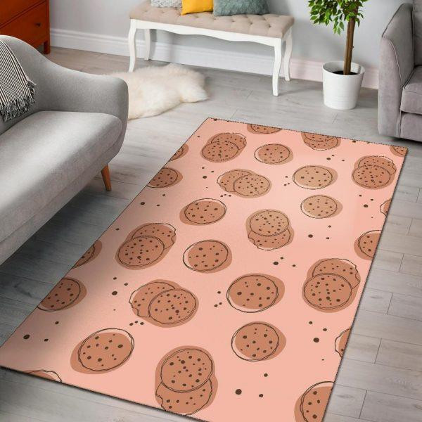 Biscuit Cookie Print Pattern Home Decor Rectangle Area Rug