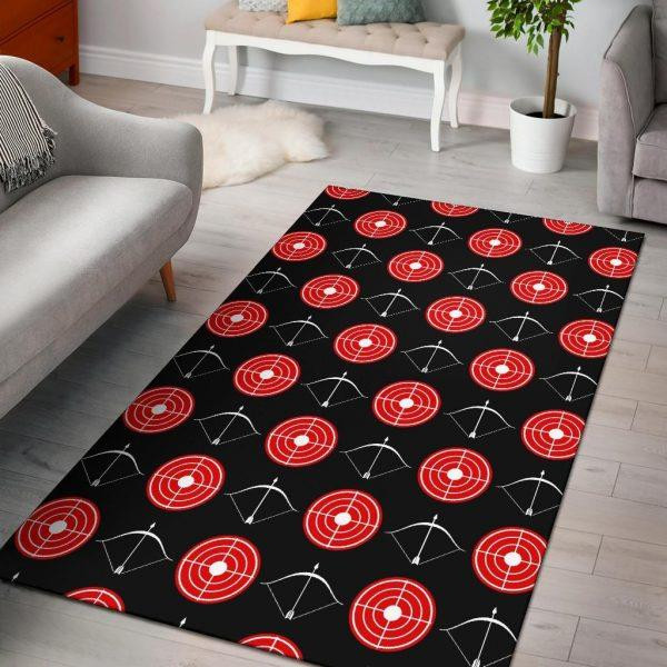 Targets Archery Pattern Print Home Decor Rectangle Area Rug