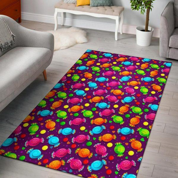 Toffee Candy Pattern Print Home Decor Rectangle Area Rug