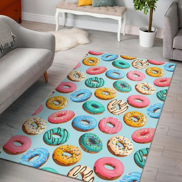 Pattern Print Colorful Donut Home Decor Rectangle Area Rug