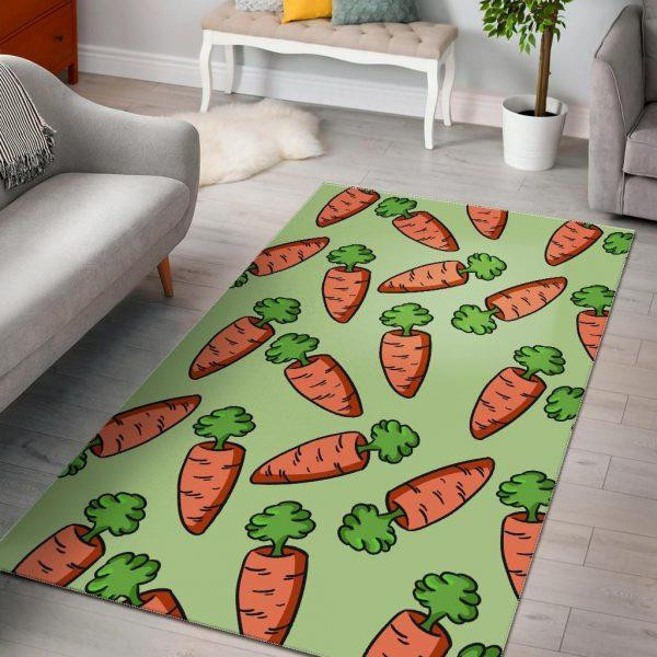Carrot Print Pattern Home Decor Rectangle Area Rug