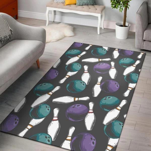 Pattern Print Bowling Home Decor Rectangle Area Rug