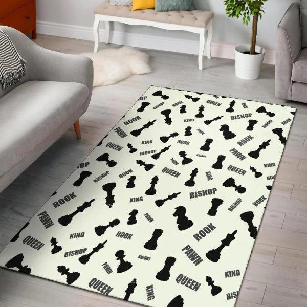 Print Pattern Chess Home Decor Rectangle Area Rug