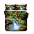Dream Forest Waterfall 3d Printed Bedding Set Soft Lightweight Microfiber Comforter