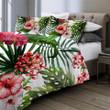 Tropical Hibiscus 3d Printed Bedding Set Soft Lightweight Microfiber Comforter