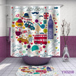 Car Pattern London Art Design 3D Printed Shower Curtain Gift For Home