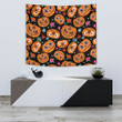 Pumpkin flowers spiderweb Halloween theme Wall Tapestry For Home Decor