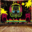 Tapestry-Music Rock Notes Hippie Bohemian Psychedelic Mandala  Bold Pattern