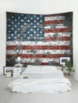 Vintage Brick United State Usa Wall Tapestry American Flag Print Wall Hanging Tapestry Home Decor