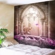 Magical Castle Wall Hanging Tapestry Flower Tapestry Wall Decor Room Bedspread Bedroom