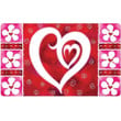 Non-Slip Printed Doormat Heart And Flowers Valentine's Day Gift