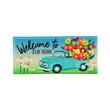 Mint Flower Truck Welcome To Our Home Non-Slip Printed Doormat Home Decor