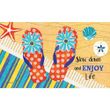 Slow Down And Enjoy Life Starfish Seashell Fip Flop Non-Slip Printed Doormat