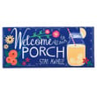 Welcome To Our Porch Stay Awhile Non-Slip Printed Doormat Design For Home Decor