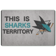 This Is Sharks Territory  Door Mat Home Decor