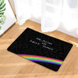Non-Slip Printed Doormat Black Is Not Sad Home Decor Gift