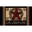 Star Wreath Outdoor Live Laugh Love Non-Slip Printed Doormat Home Decor