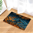 Blue And Orange Leaves Non-Slip Printed Doormat Home Decor Gift