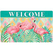Non-Slip Printed Doormat Flamingo Palms Welcome Home Decor Gift Ideas