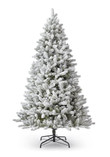 9' King White Snow Flocked Artificial Unlit Christmas Tree Home Decor
