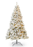 9' Prince Snow Flocked Artificial Unlit Christmas Tree Home Decor