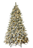 9' Queen White Snow Flocked  Artificial Unlit Christmas Tree Home Decor