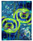 Colorful Sea Otter Custom Design For Animal Lovers Fleece Blanket