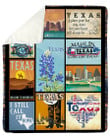 Texas A Place Your Feet May Leave But Your Heart Will Always Be Fleece Blanket