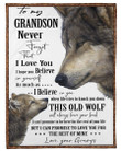 To My Grandson I Can Promise To Love You For The Rest Of Mine Gifts From Gramps Fleece Blanket