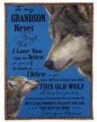 Lovely Message From Memaw For Grandsons Fleece Blanket