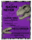 I Love You Love Gifts To My Son For Family Fleece Blanket
