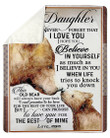 To My Daughter I'll Love You For The Rest Of Mine Gifts From Mom Fleece Blanket