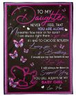 To My Daughter From Mom Gift Fleece Blanket