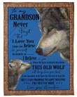 Never Forget That I Love You Quote Gift For Grandson From Grandma Fleece Blanket