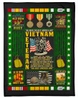 Vietnam Veteran The Best American Had Gifts Fleece Blanket