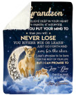 The Meaningful Message Gift For Grandson From Grandma Fleece Blanket