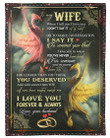 Dragon Lovely Message From Husband Gifts For Wife Fleece Blanket