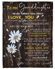 Never Forget How Much I Love You Quote Gift For Granddaughter Fleece Blanket