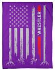 Wrestler Usa Flag Custom Gift Fleece Blanket