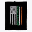 Basketball Mom Irish American Flag St. Patrick's Day Fleece Blanket