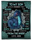 Always Remember That Mommy Loves You Lovely Message Gifts For Son Fleece Blanket